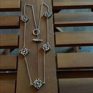 Loewe Silver Necklace Chain Logo Anagram